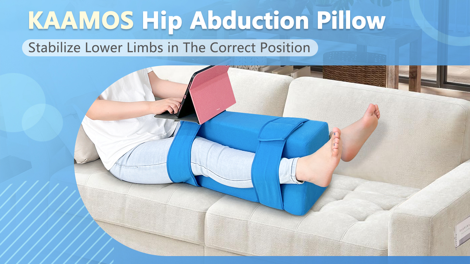 Coussin D'Abduction Hanche Trapézoïdal – Soutien Optimal Après Chirurgie Genou Ou Hanche, Confort Maison & Clinique