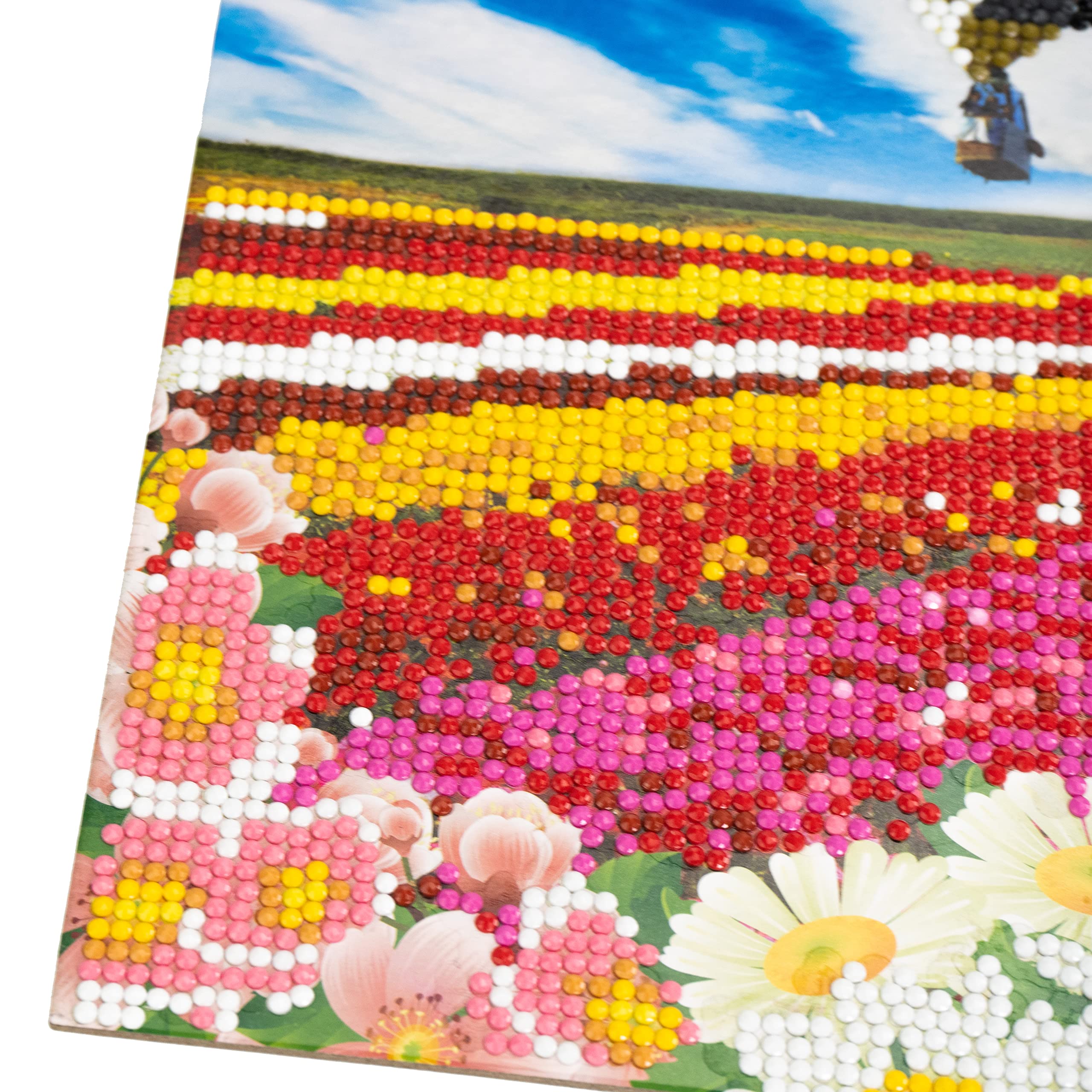 DIAMANTINY Diamond Painting 'Heißluftballon' – Landschafts-Motiv, Kit Mit 3000+ Steinen, 21 X 29,5 Cm