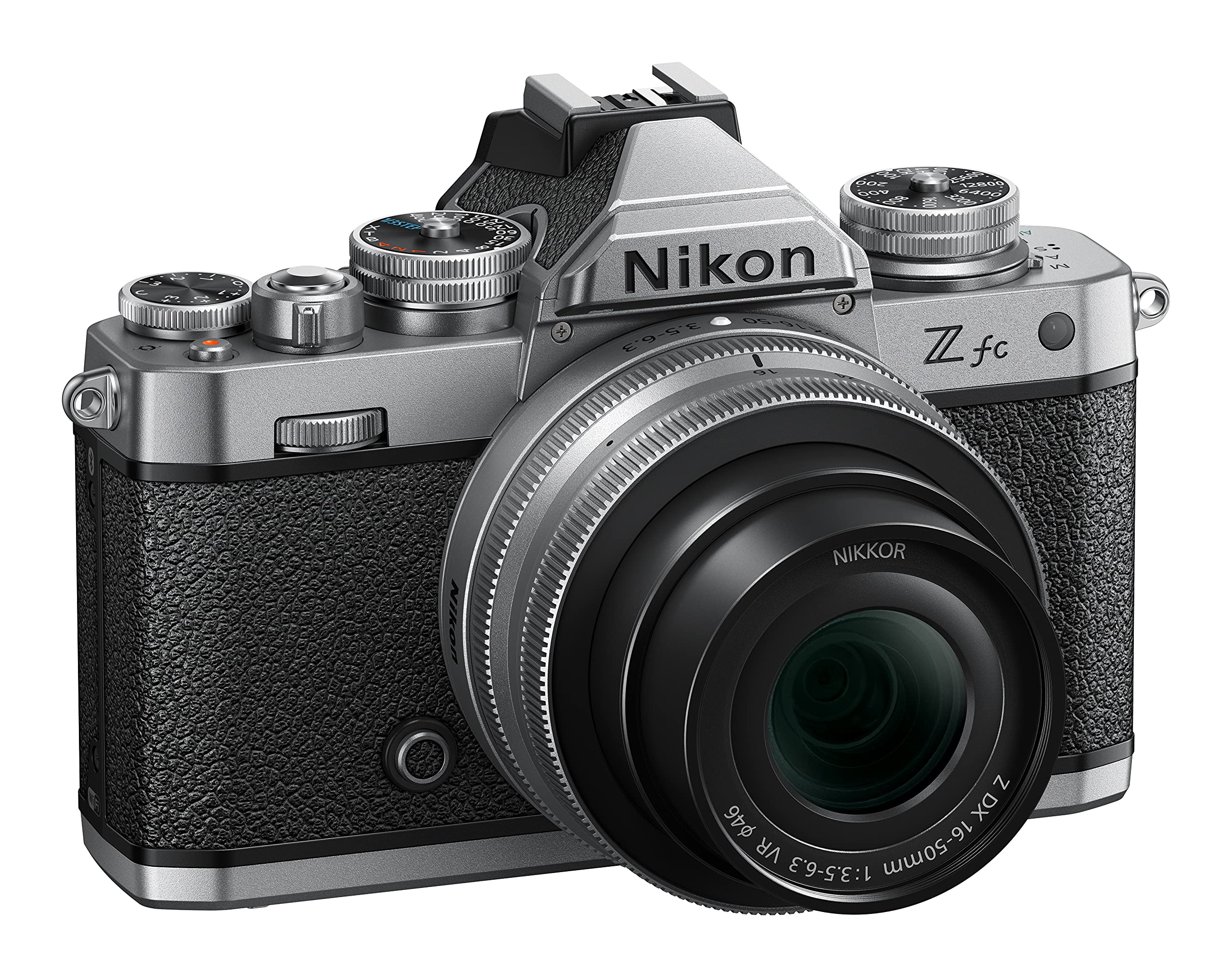 Nikon Z fc 16-50 VR + 50-250 VR+ Lexar SD 64GB, Mirrorless DX 20.9 MP, ghiere di controllo, mirino elettronico, 4K, monitor angolazione variabile, argento [Nital Card: 4 Anni di Garanzia]