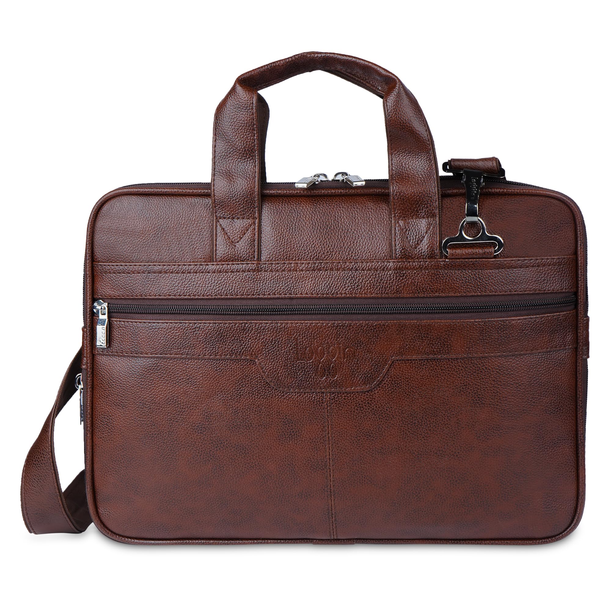 LOGGIN Faux Leather Briefcase Satchel Bag for Men, WaterResistant Travel Office Messanger Luggage Laptop Tablet Sleeve Bag, Fits Upto 17" Laptop (IB157) (Black) (B0CV7YBFTB) Amazon Price History, Amazon Price Tracker