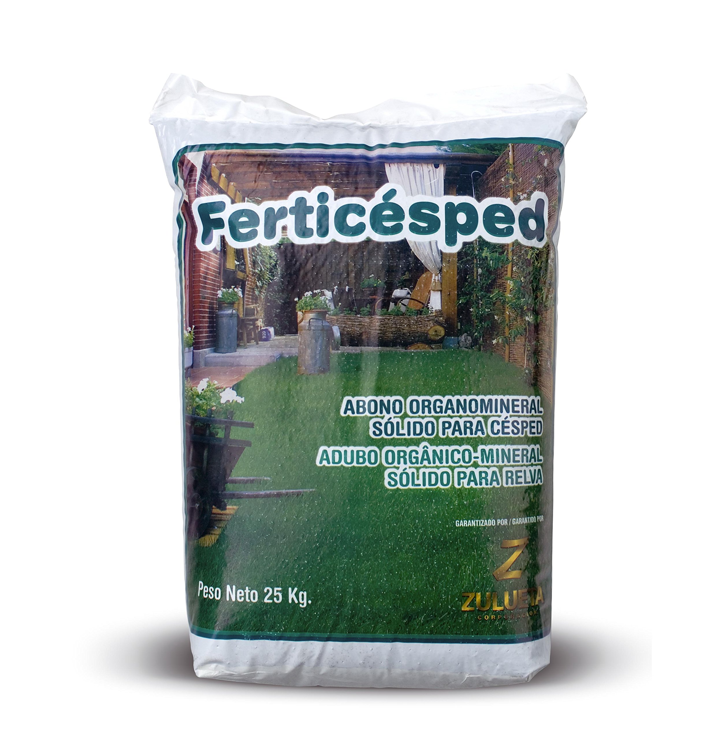FERTICESPED ZULUETA. Abono organomineral especial césped. 25 Kg