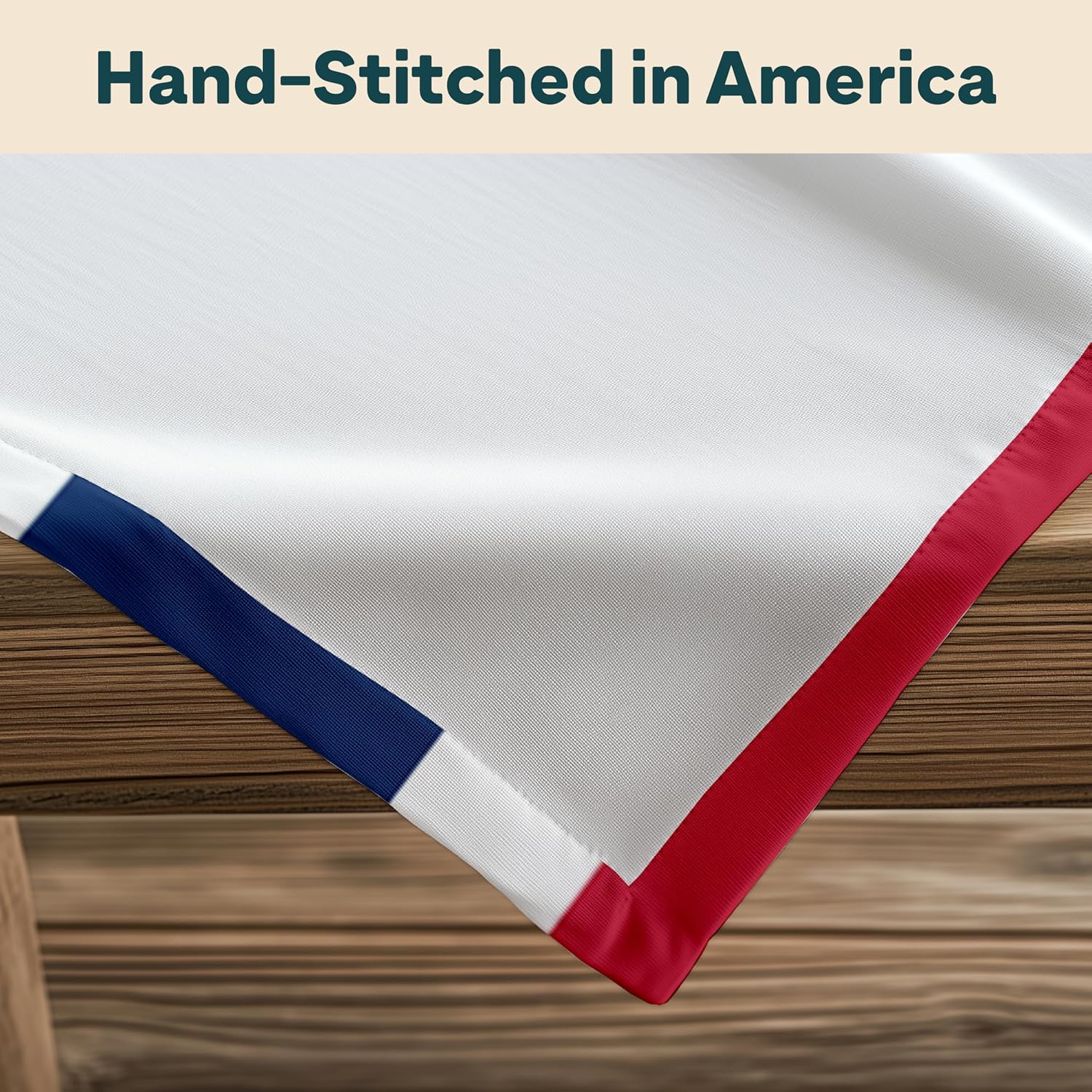American Flag 4th of July Table Runner | Red White and Blue Stripes | Patriotic Memorial Day, Independence Day Table Decorations | Indoor Outdoor Home Decor | Made in America - 14 x 90 Inches Long
