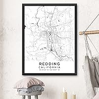 Vista 3 de Mapa de Redding, California, Light 2 (16x20)