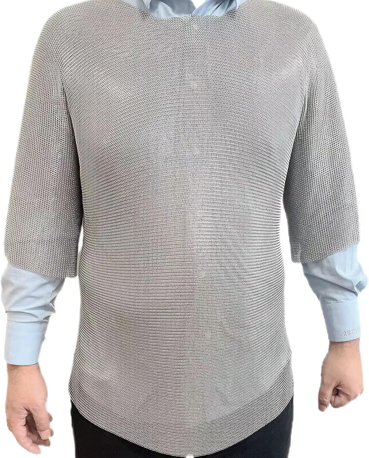 Chainmail Shirt Stainless Steel Butted Half Sleeve Shirt Christmas Party Medieval Chain Mail Replica Armor