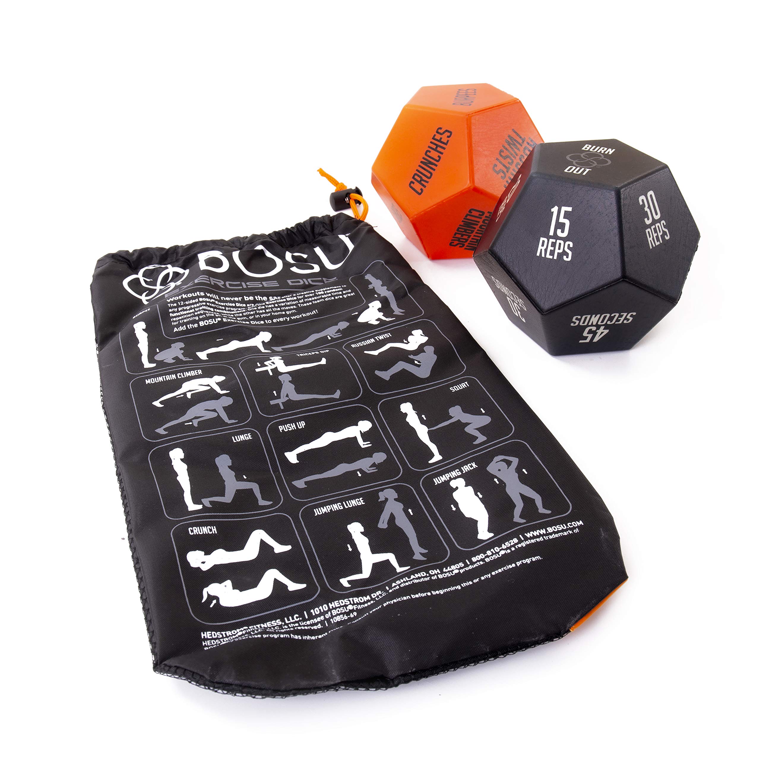 BOSUExercise Dice, Orange & Black