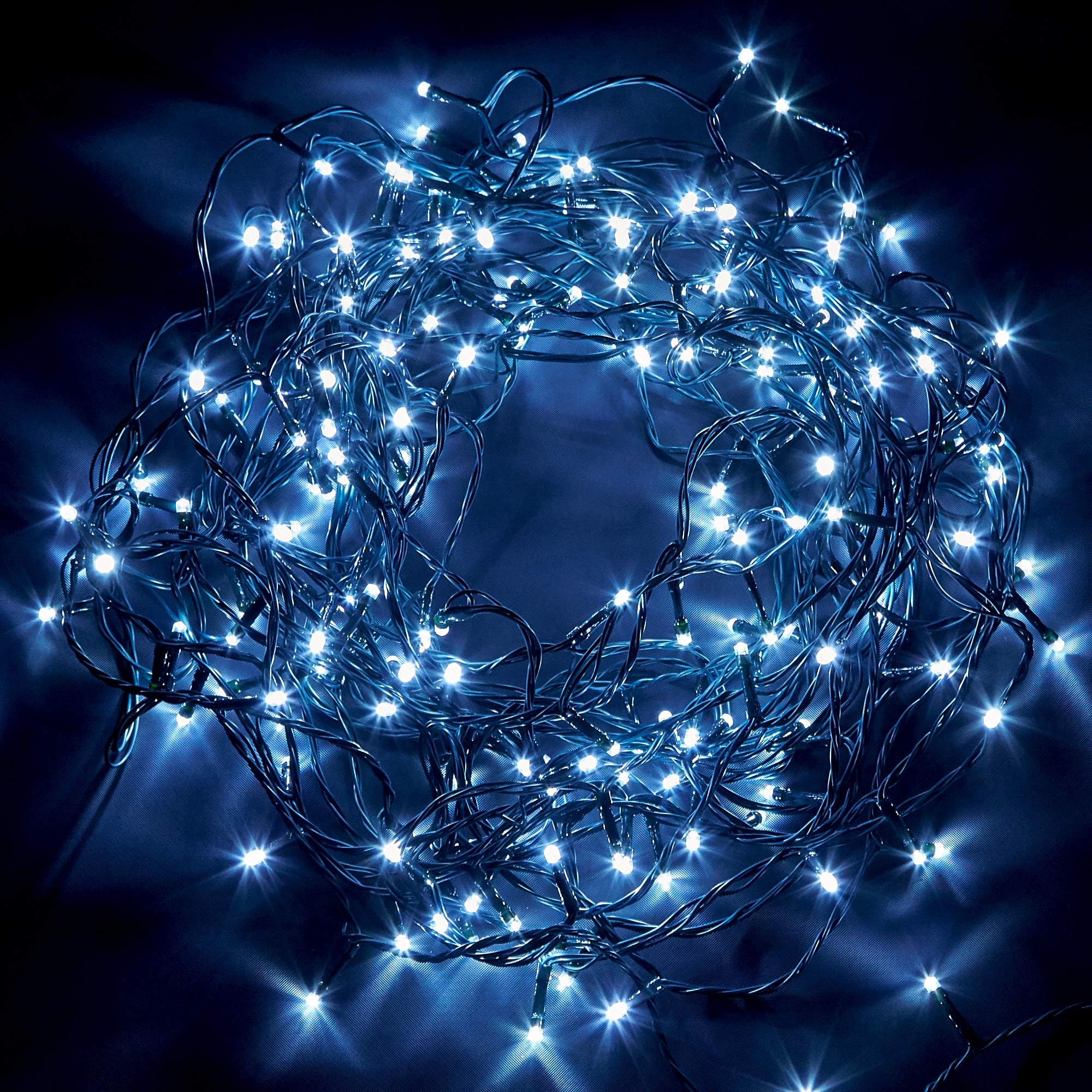NETTA Christmas Tree Fairy Lights 100 LED Cool White with 8 Different Modes; for Outdoor