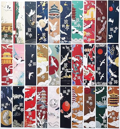 Marcas de libro de pintura de grúa de la cultura china de la grúa de la cultura china fijadas para el regalo de los amantes del libro