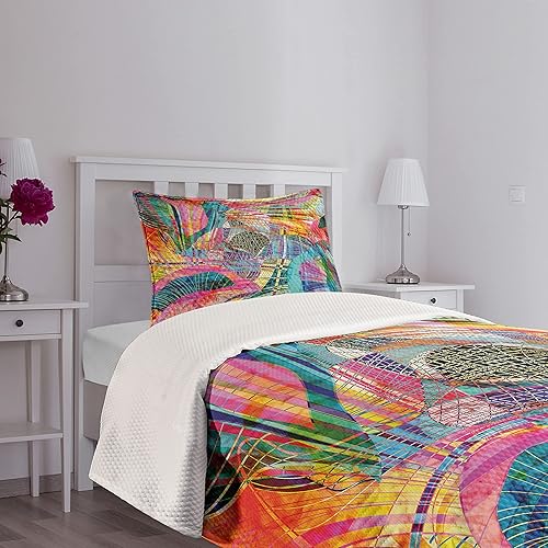 Miniatura 7 de Ambesonne - Colcha multicolor en colores y tres tamaños