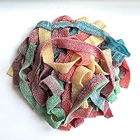 Vista 5 de SweetGlob Cinturones de goma agria caramelo (1 libra, azul de bayas agrias, arándanos)