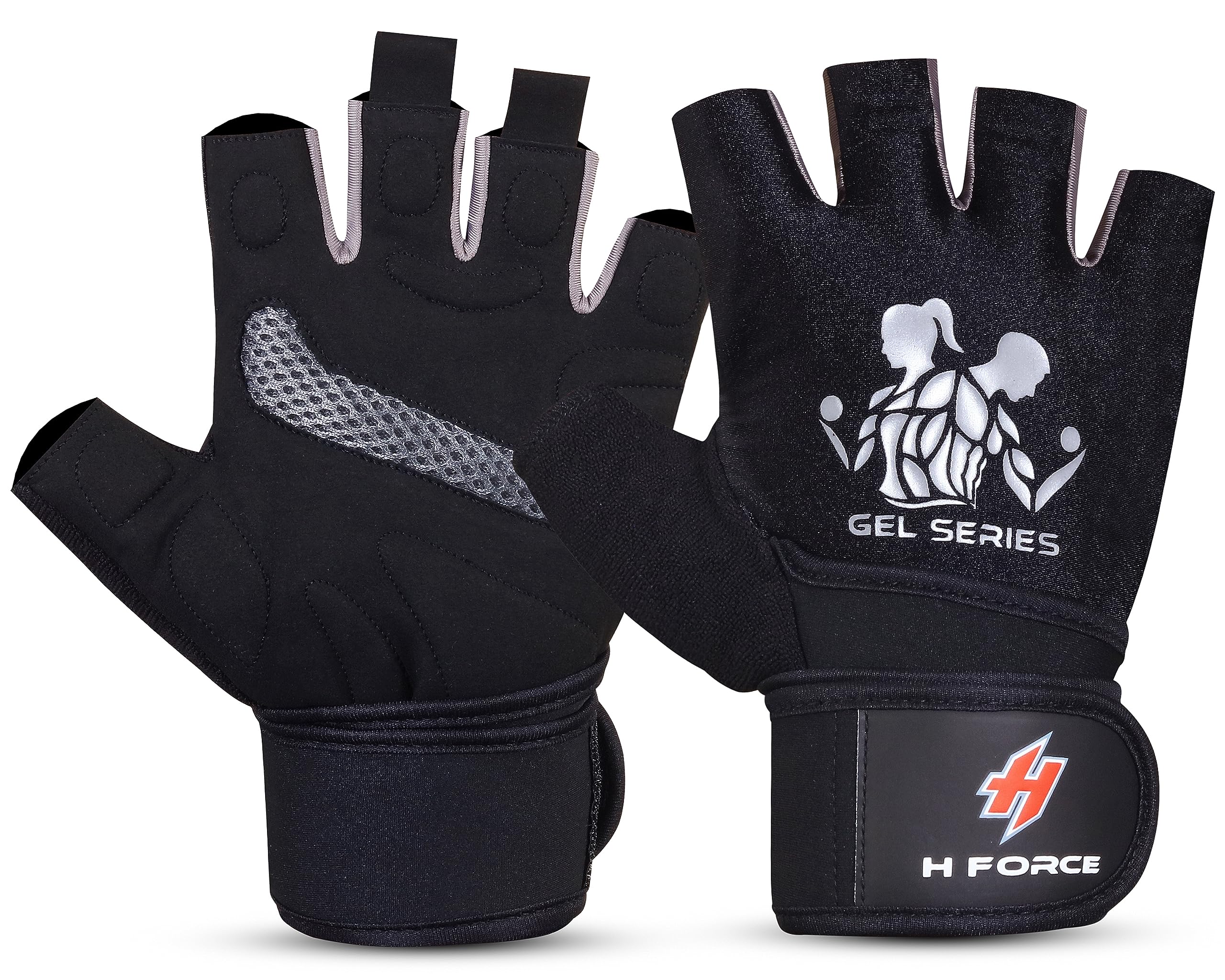 H Force LTD Gym Gloves (Long Wristband, Medium)
