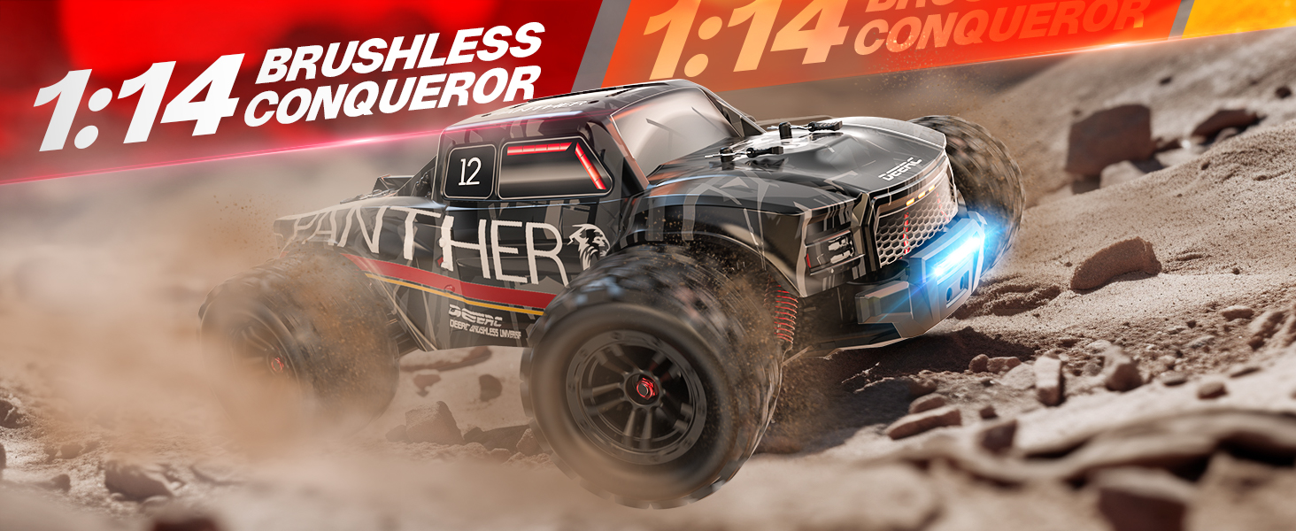 Amazon.com: DEERC 1/14 Brushless Fast Extreme 70kph 4X4 Off-Road
