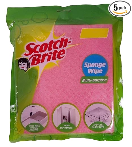 Scotch-Brite Sponge Wipe, Multi-Purpose, 5 Pieces Pack