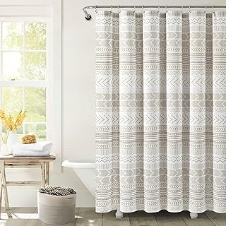 Lush Decor Hygge Geo Shower Curtain, 72