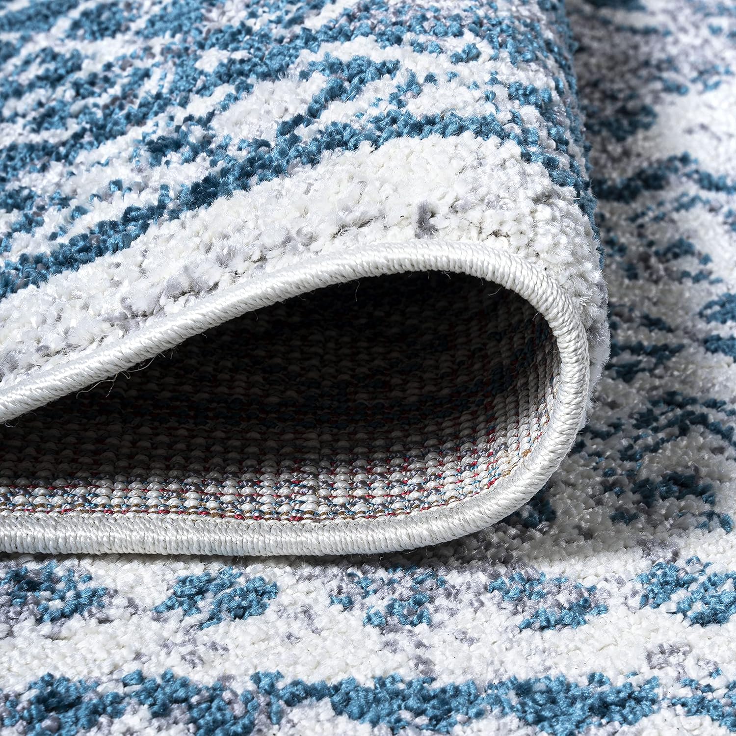 JONATHAN Y Boho Cottage Medallion Blue/White Indoor Area Rug, 3x5, Bohemian, Vintage, Easy-Cleaning for Living Room, Bedroom, Kitchen, Pet Friendly, Non-Shedding (MDP501C-3)