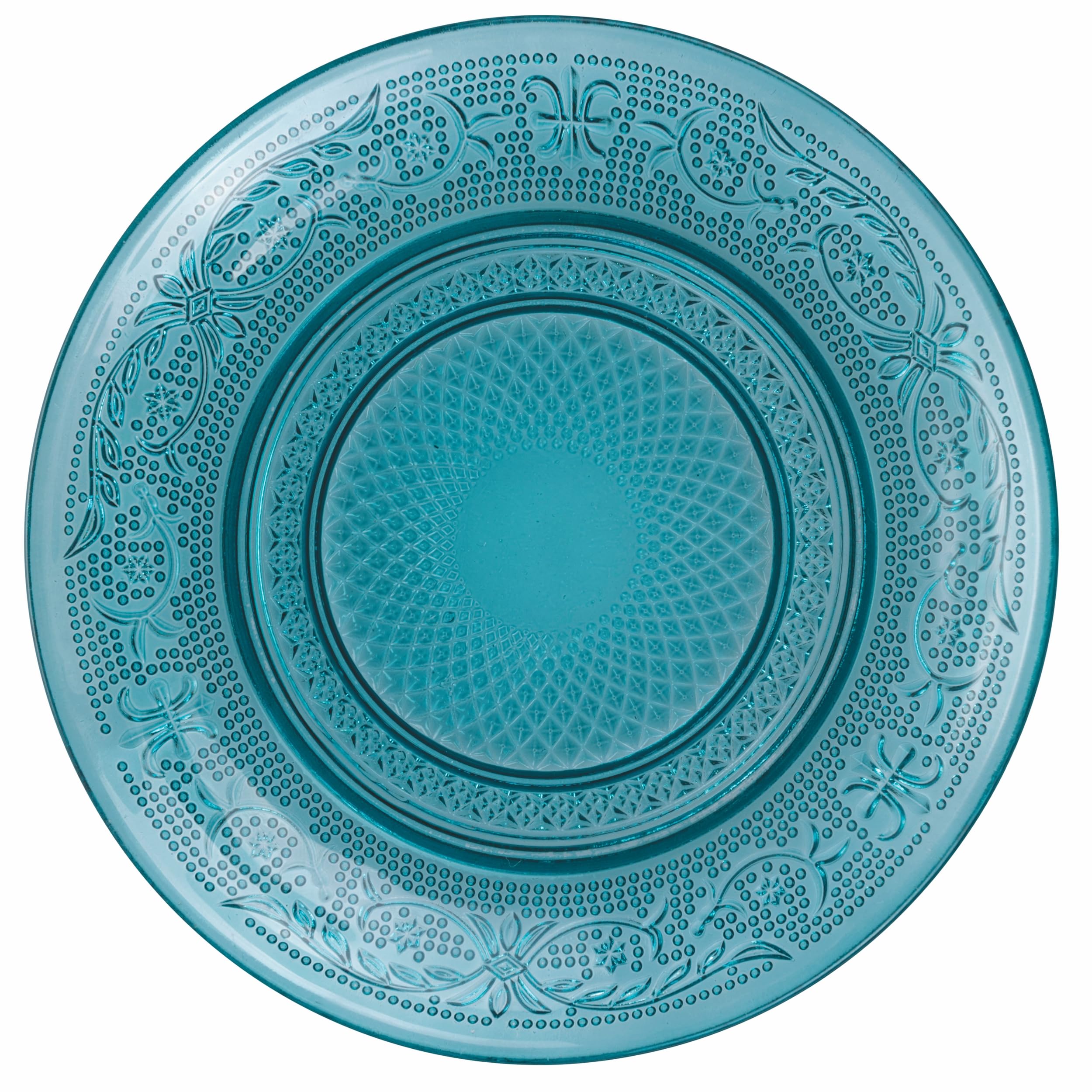 Villa d'Este Home Tivoli Lot de 6 assiettes à pain Ø 15 cm en verre, Imperial Ocean