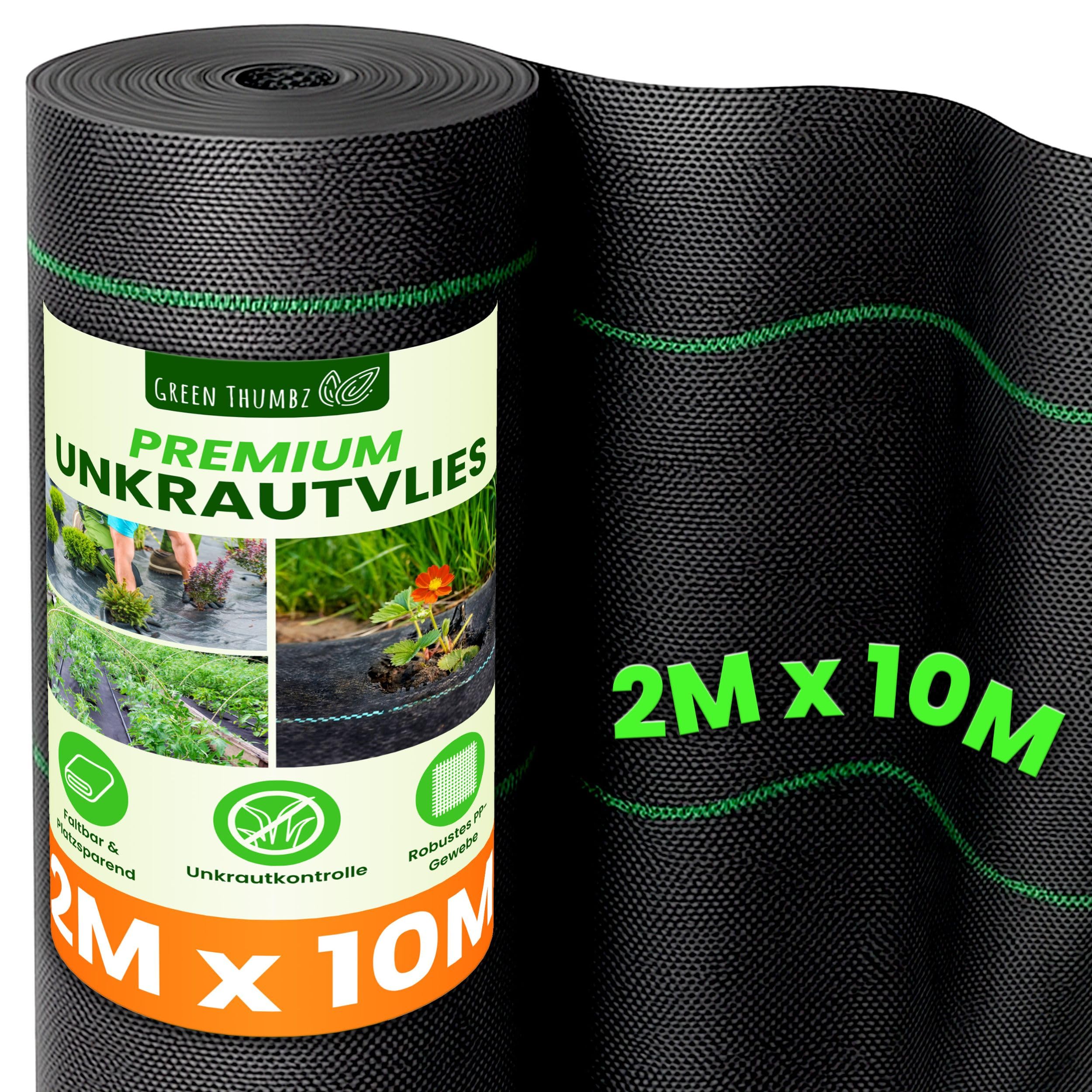 VOUNOT® Unkrautvlies 1x25m, Reißfestes Gartenvlies