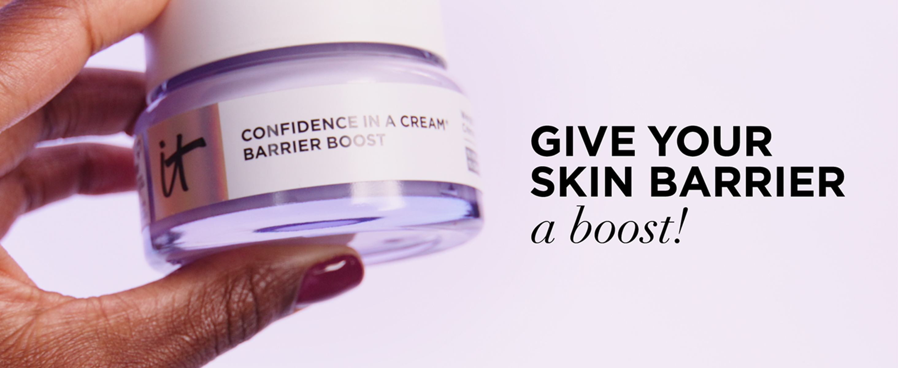IT Cosmetics Confidence in a Cream Barrier Boost - Skin Barrier Repair Daily Face Moisturizer - Clinically Smoother, Softer Skin After 1 Use - Fragrance-Free, 100HR Hydration with Ceramide