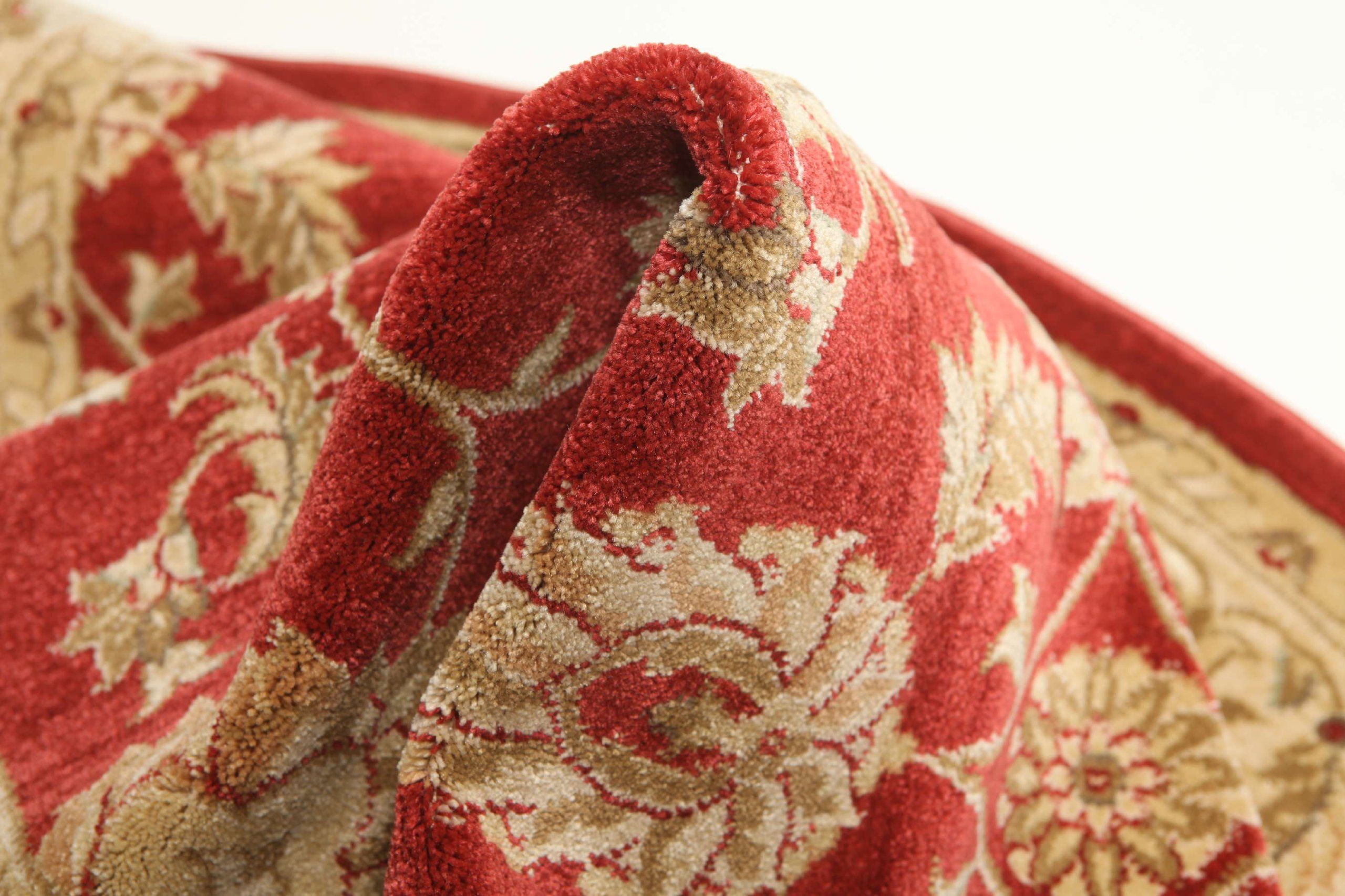 RugVista Ziegler Kaspin, Alfombra, Orientales, Ø 200 cm, Redondo, Pelo Medio, Sala de Estar, Comedor, Dormitorio, Cocina, Limpieza en seco, Oeko_Tex_100, Rojo