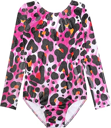 HOZIY Gymnastics Leotards for Girls Unicorn Pink Purple Sparkly Dancewear Activewear Quick Dry