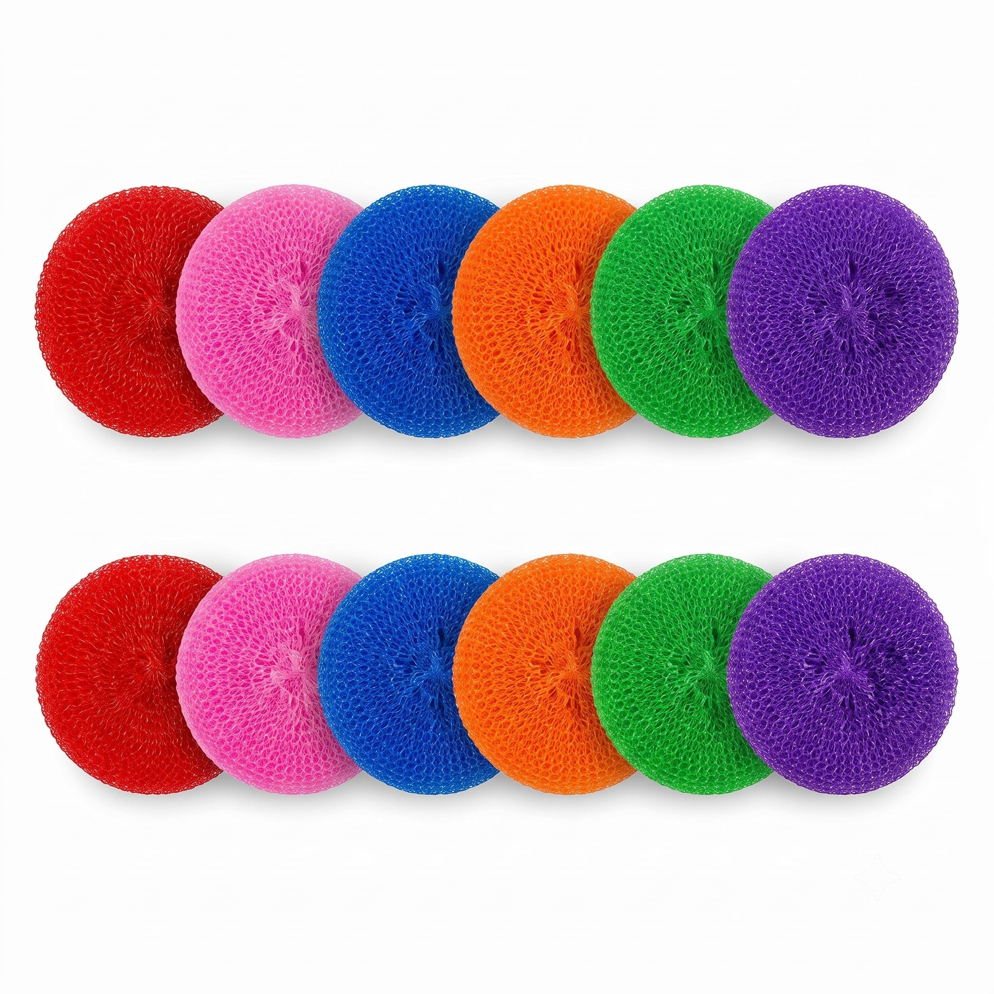 Non-Scratch Kitchen Scrubber Pad for Utensils & Dishes | Premium Nylon Bristles Cleaning Sponge with Plastic Core | Safe for Non-Stick, Glass, Ceramic & Steel (Multicolor, Pack of 12)-image-36