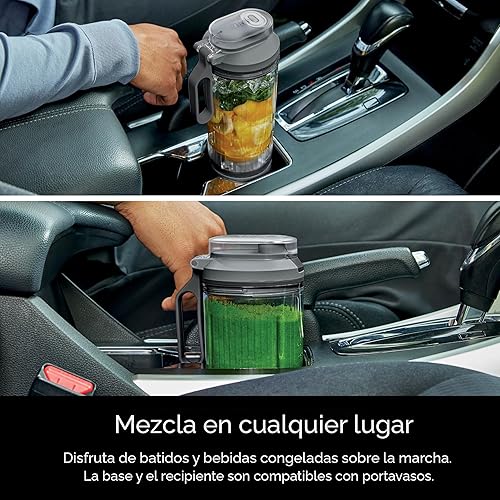 Miniatura 9 de Ninja Blast Max, licuadora portátil y personal + Twist & Go, batido, mezcla, trituración de hielo, 3 programas, inalámbrica, recipiente extraíble de