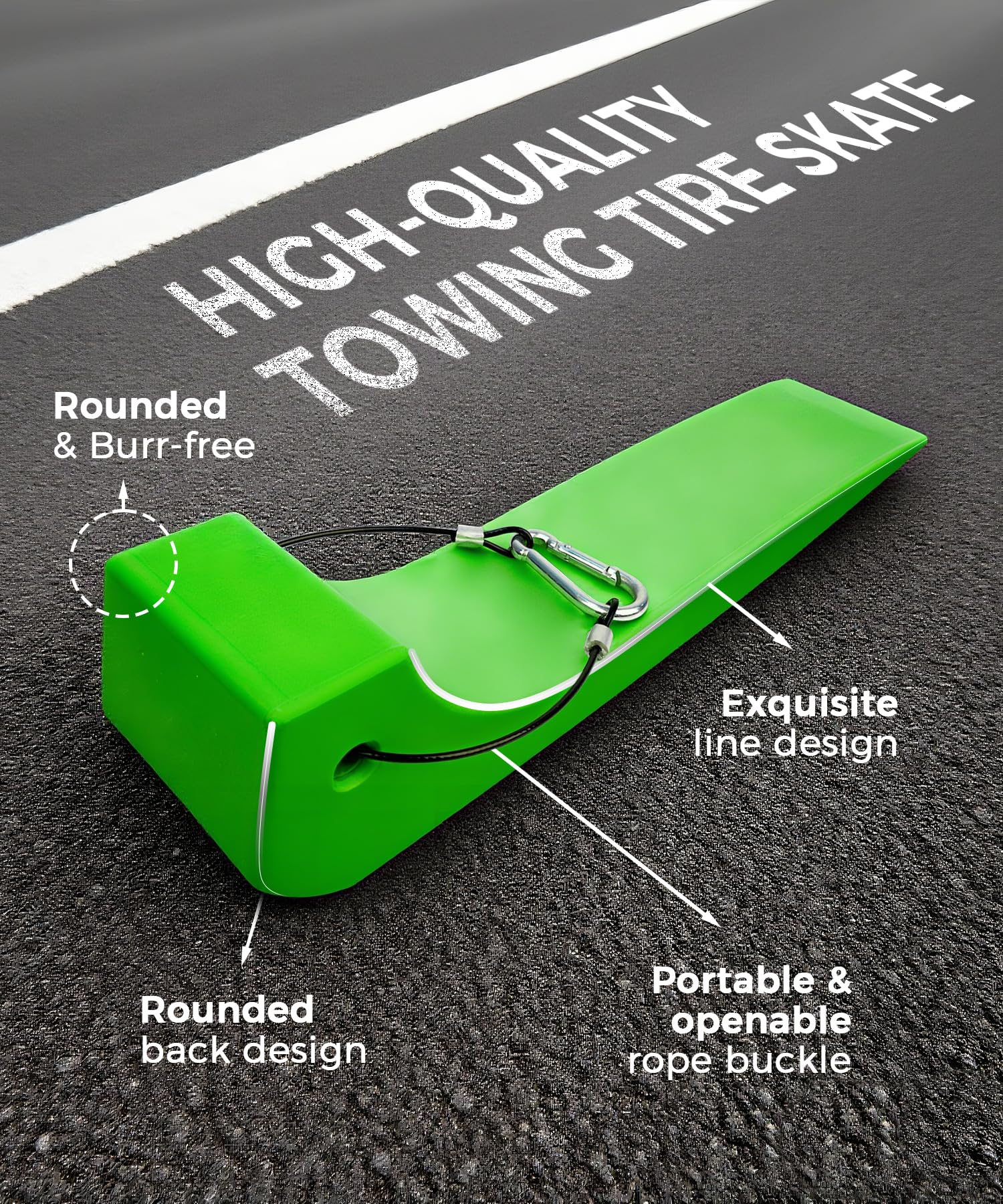 Paquete de 4 patines de neumáticos para camión de remolque, patines de maquinaria de alta resistencia de 4000 libras, ruedas de patinaje, accesorios y equipos de remolque, accesorios de remolque plano