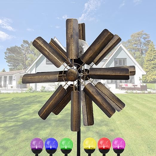 ZELLOA Copper Metal Metal Wind Spinners for Yard and Garden Outdoor