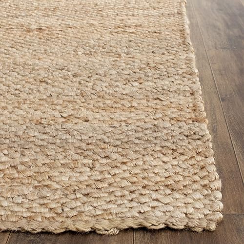Miniatura 3 de Alfombra de área de yute natural tejido a mano Safavieh NF459A, de la colección de fibra natural (5 pies x 8 pies), Yute, Natural