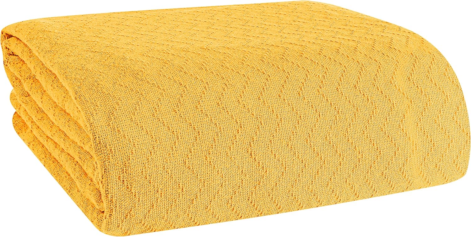 BELIZZI HOME 100 Cotton Bed Blanket, Breathable Thermal