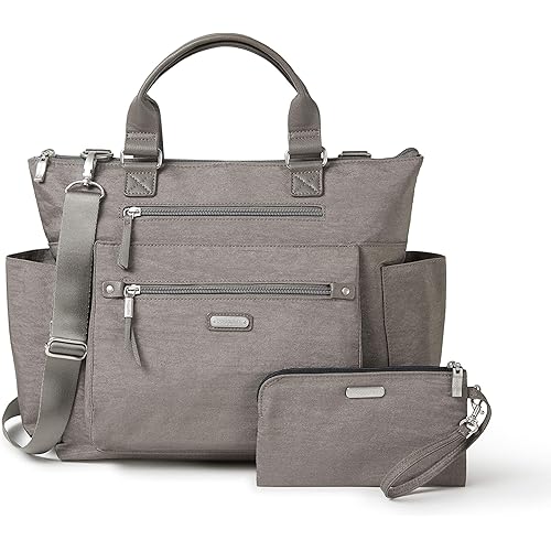 Baggallini 3-in-1 Convertible Backpack Tote Handbag - 15x12" Lightweight Travel Bag w/ RFID Phone Wristlet