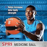 Vista 4 de SPRI Pelota medicinal - Pelota de entrenamiento de ejercicio para entrenamiento de resistencia - Superficie texturizada resistente de paredes