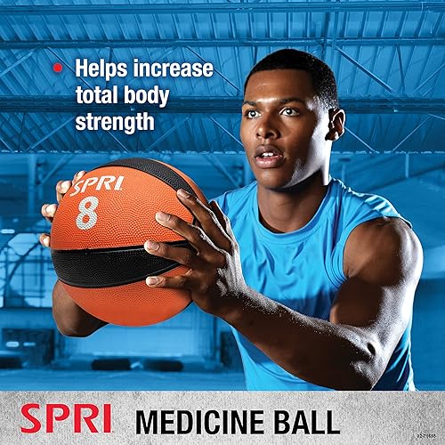 Miniatura 4 de SPRI Pelota medicinal - Pelota de entrenamiento de ejercicio para entrenamiento de resistencia - Superficie texturizada resistente de paredes