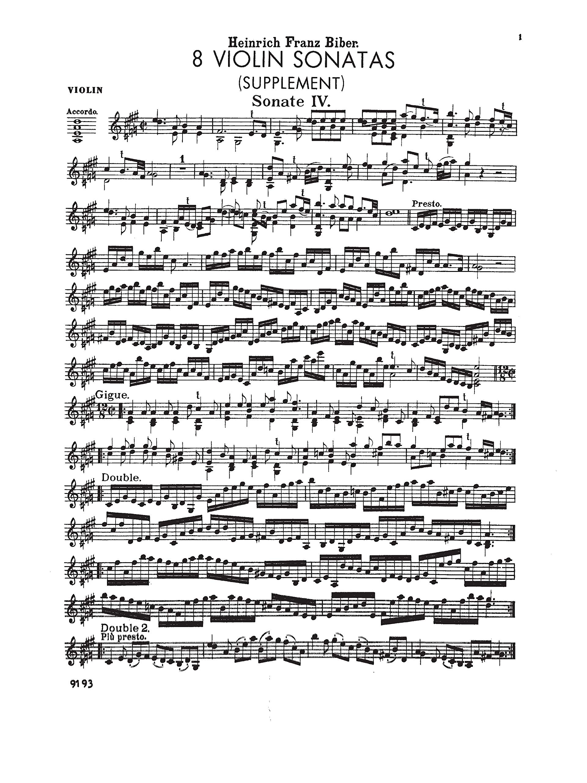 Eight Violin Sonatas: For Violin and Piano