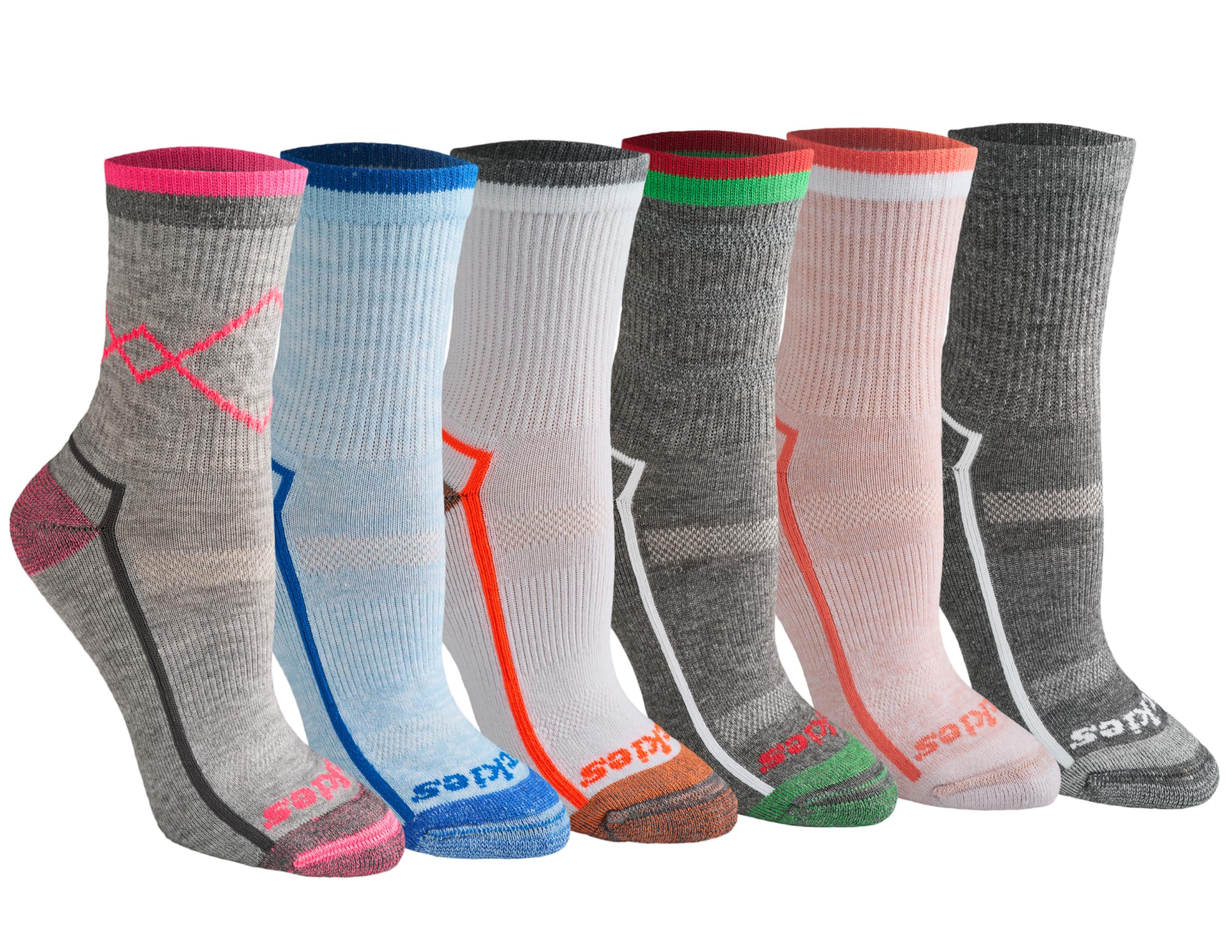 Dickies Women's Dri-tech Advanced Moisture Wicking Mid-crew Socks, Available in M-l (6, 12 Pairs)