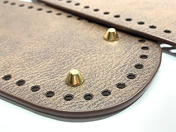 Amazon | バッグの底 底鋲付き 2枚セット 22x10cm 底板 レザー