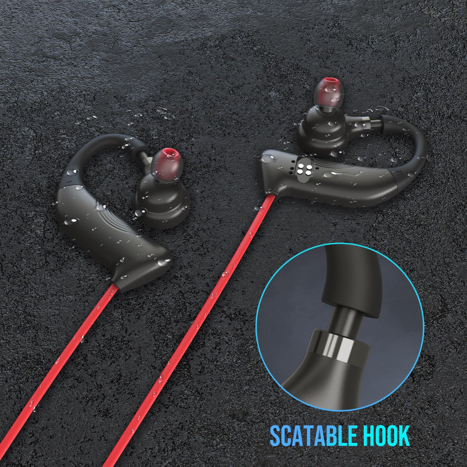 Auricolari impermeabili IPX8 per nuoto, cuffie subacquee con lettore MP3 e Bluetooth, suono HiFi e cancellazione del rumore, design in-ear per nuoto, corsa e ciclismo (8 GB)