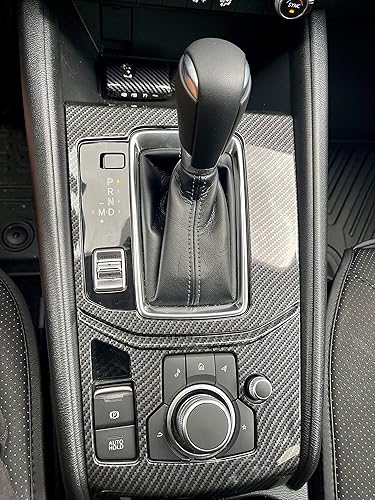 Miniatura 8 de Kadore Cubierta de panel de caja de cambios interior estilo fibra de carbono para Mazda CX-5 CX5 2017-2021 2022 2023 transmisión automática de