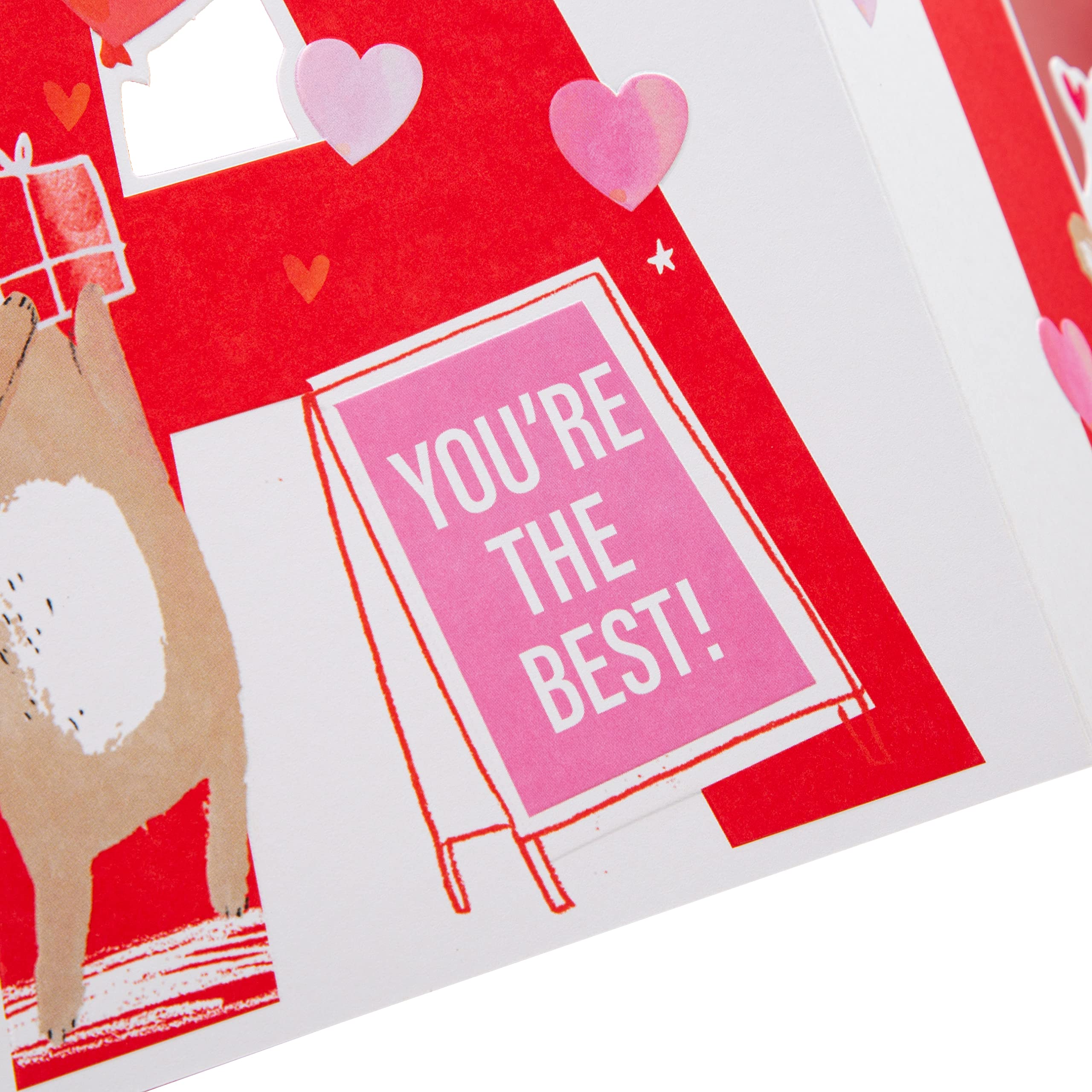 Hallmark Valentines Day Card, Jumbo, Large Fold Out Design, 'Love You Loads', Red, Pink, Pull Out Love You Loads Bear, 23 cm by 16 cm - Image 4