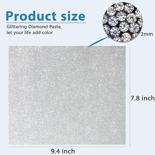 Vista 174 de Outus 12000 piezas de lámina de strass Bling Bling, calcomanías de strass, autoadhesivas, calcomanías para decoración de autos DIY, calcomanías