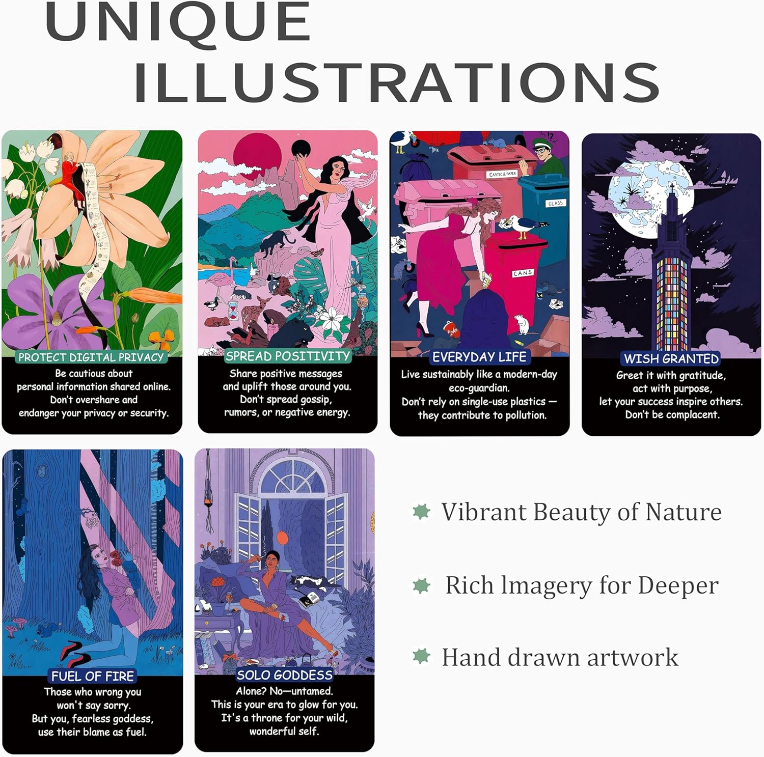 58 Nature-Infused Oracle Cards for Modern Life|Beginner-Friendly Healing & Inspiration Deck - Image 4