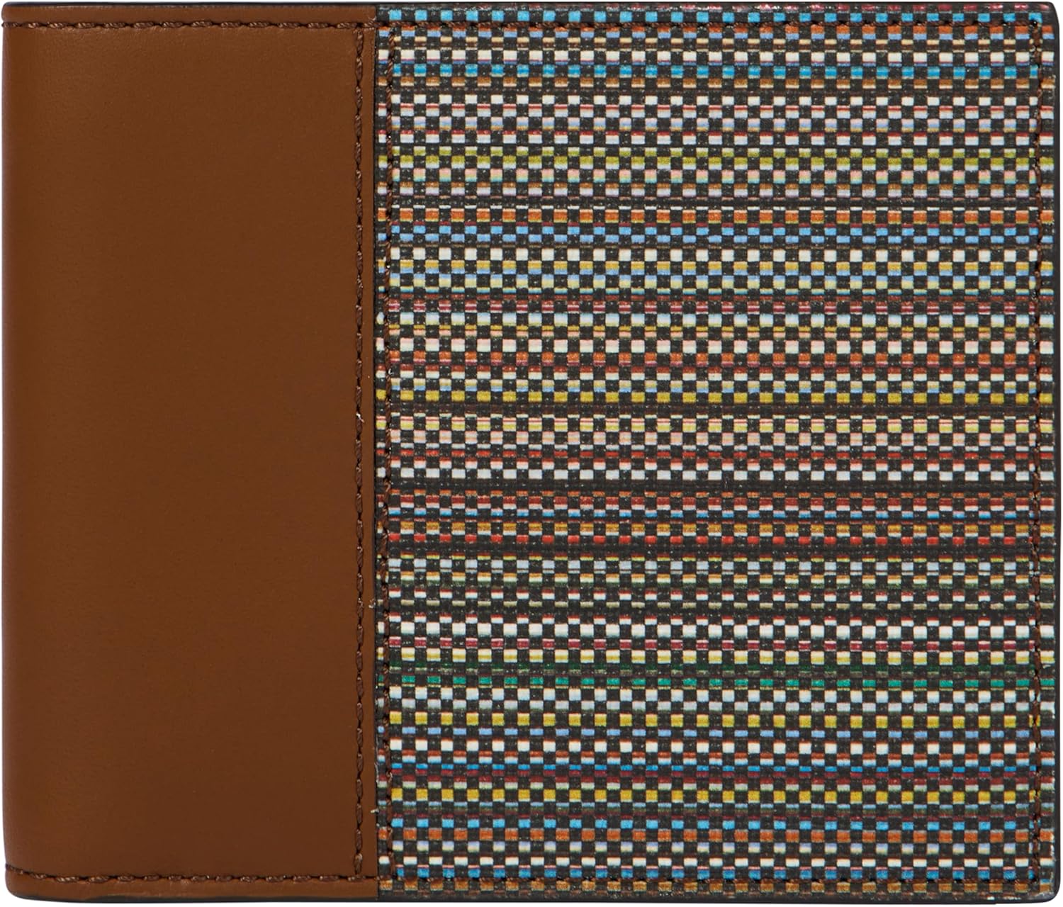 PS Paul Smith Men's Woven Stripe Wallet, Tan, One Size