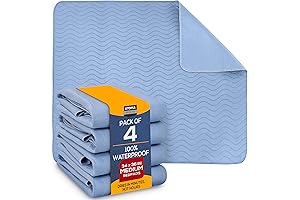 Utopia Bedding Waterproof Incontinence Pads: Quilted, Washable, & Absorbent Protection