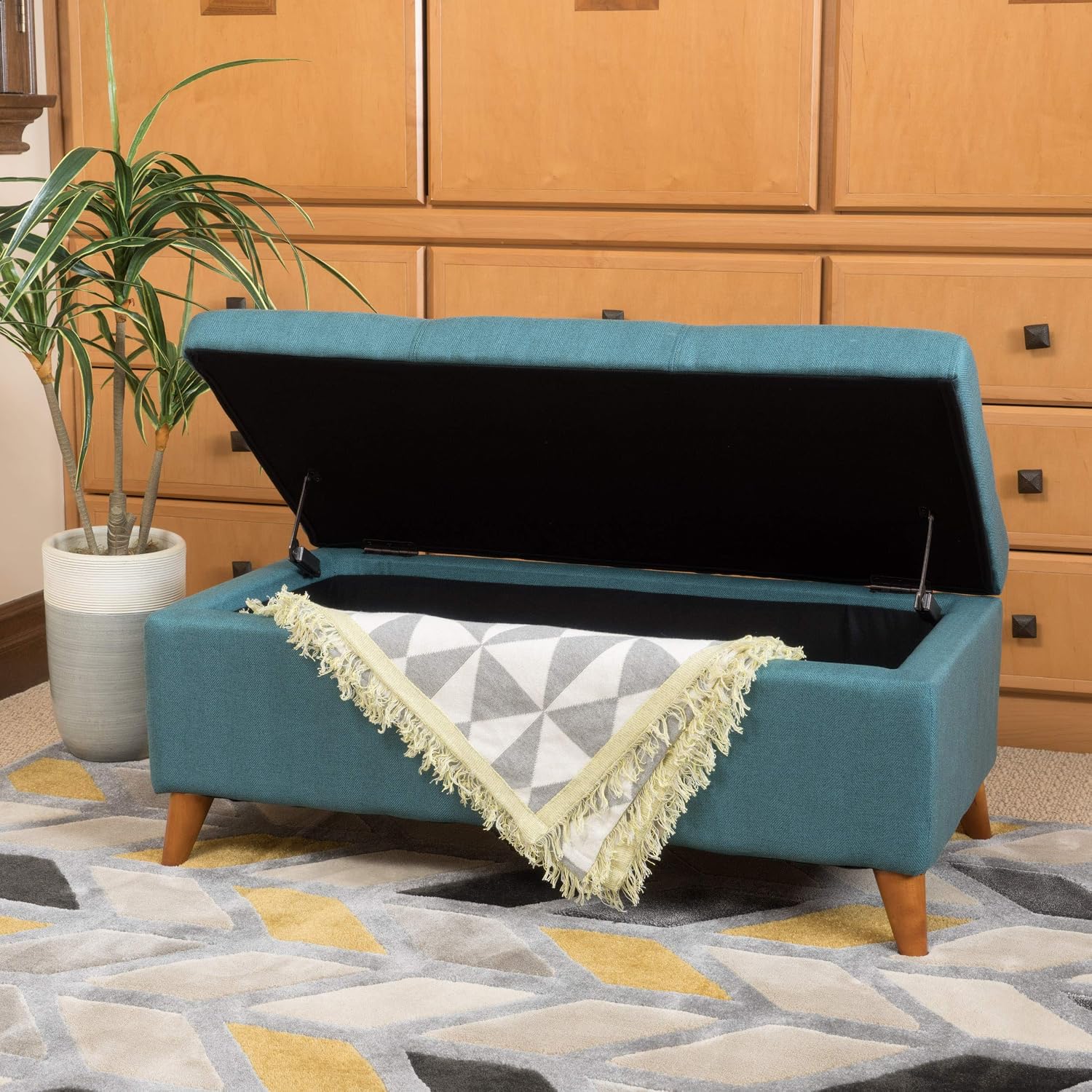 Amаzоn Crаzу 🔥 Dеаlѕ Christopher Knight Home Harper Fabric Storage Ottoman, Teal Bеѕt Cуbеr Dеаlѕ 🔥 Christopher Knight Home Harper Fabric Storage Ottoman, Teal