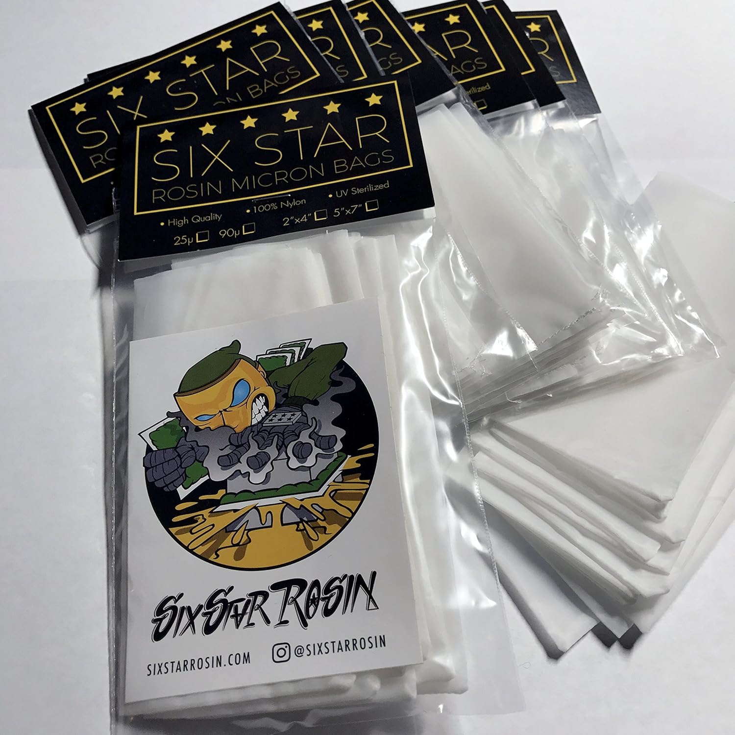 Six Star Rosin 37u Rosin Filter Bag (3"x5") (100) Home