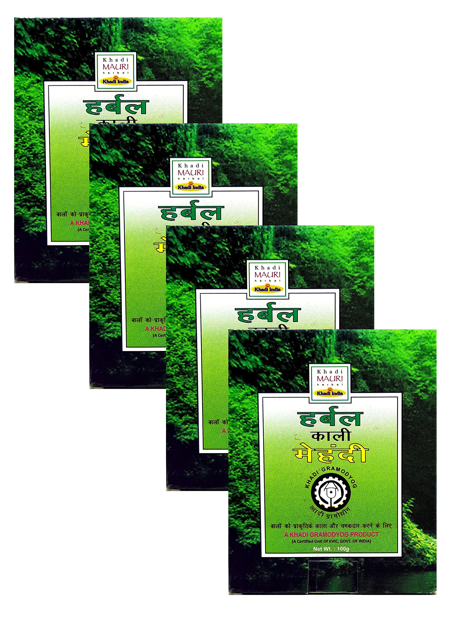 Khadi Mauri Black(Kaali) Mehndi,Pack of 4, 100 Grams each(Total 400 Grams)-picture-52
