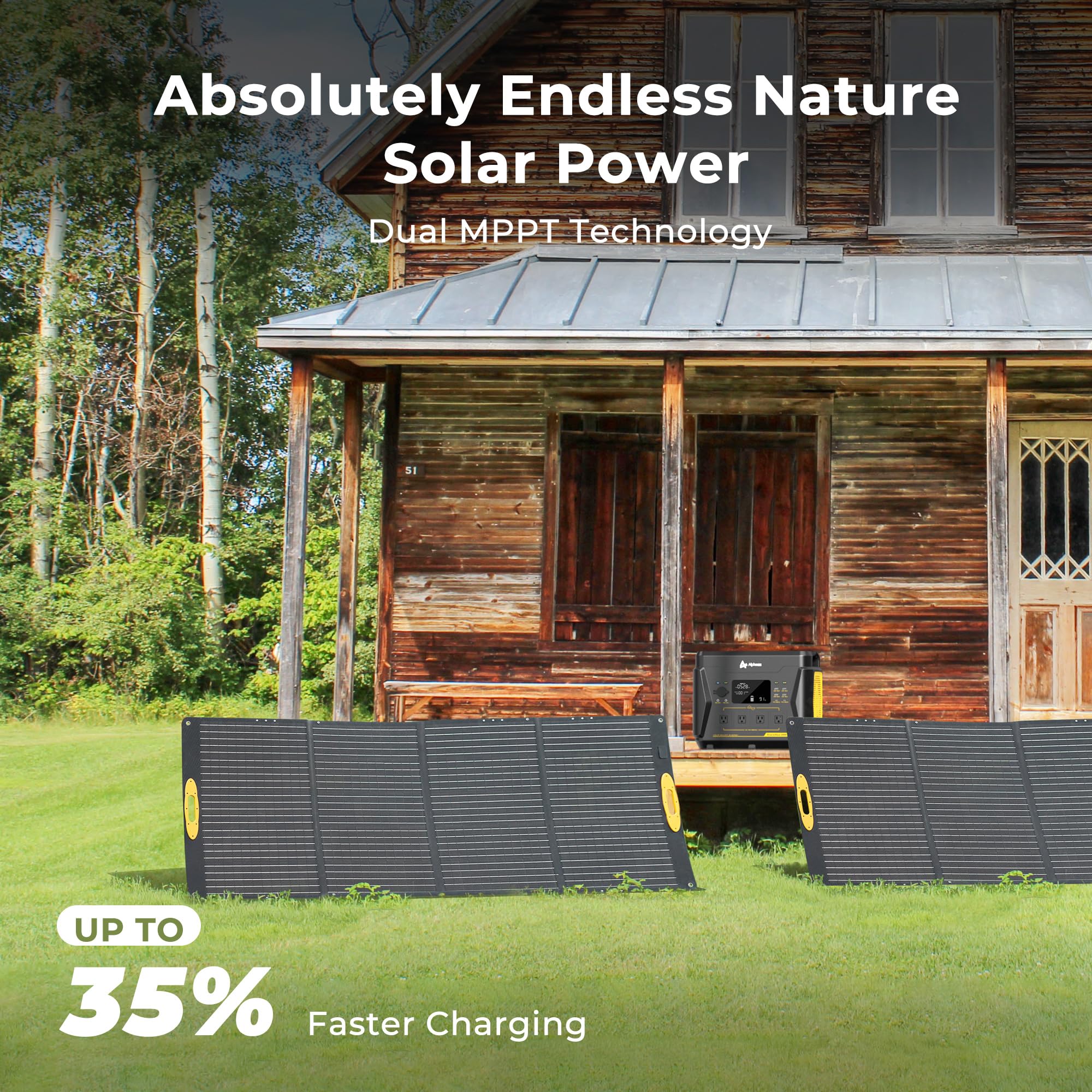 Amazon | 300W ポータブルソーラーパネル Power Station BlackBee 2000