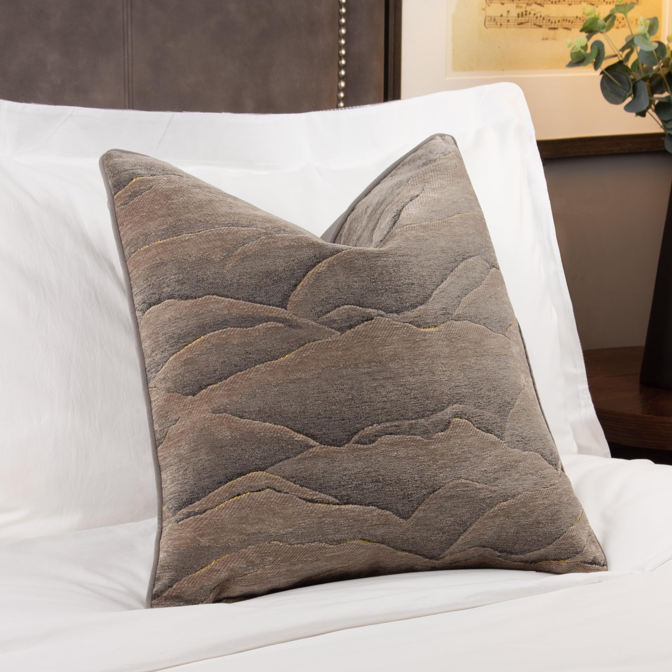 Paoletti Stratus Jacquard Piped Feather Rich Filled Cushion