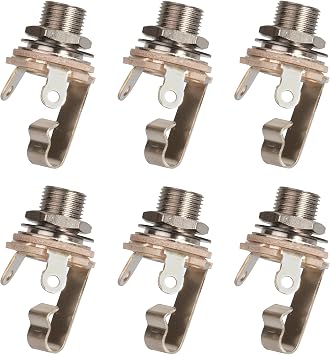 Switchcraft Output Jack, Mono, Long Thread - 6 Pack