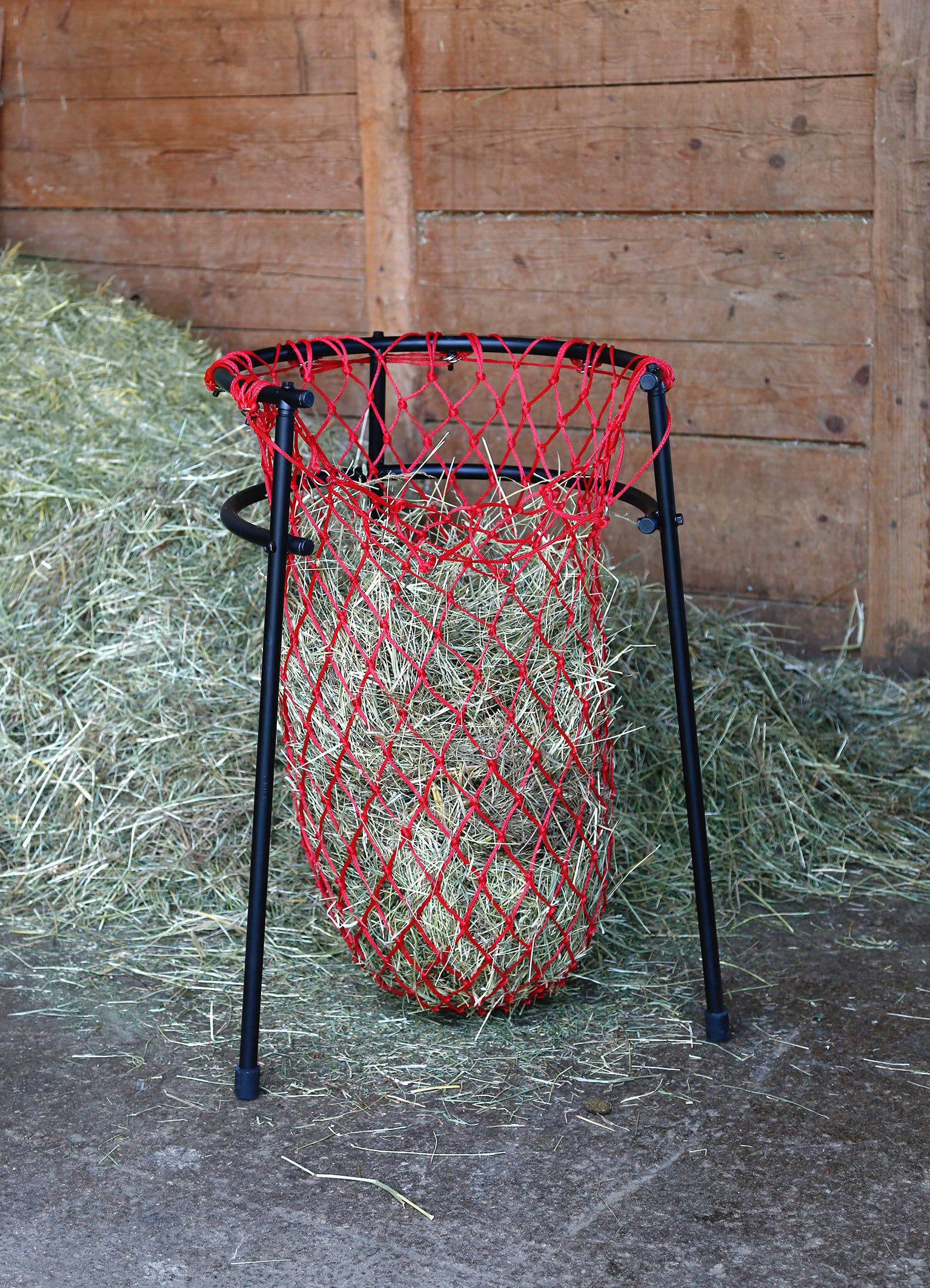 Kerbl Soporte para Red de heno, 90cm, 51cm, Metal, Negro, para propietarios de Caballos, Aficionados a la Agricultura