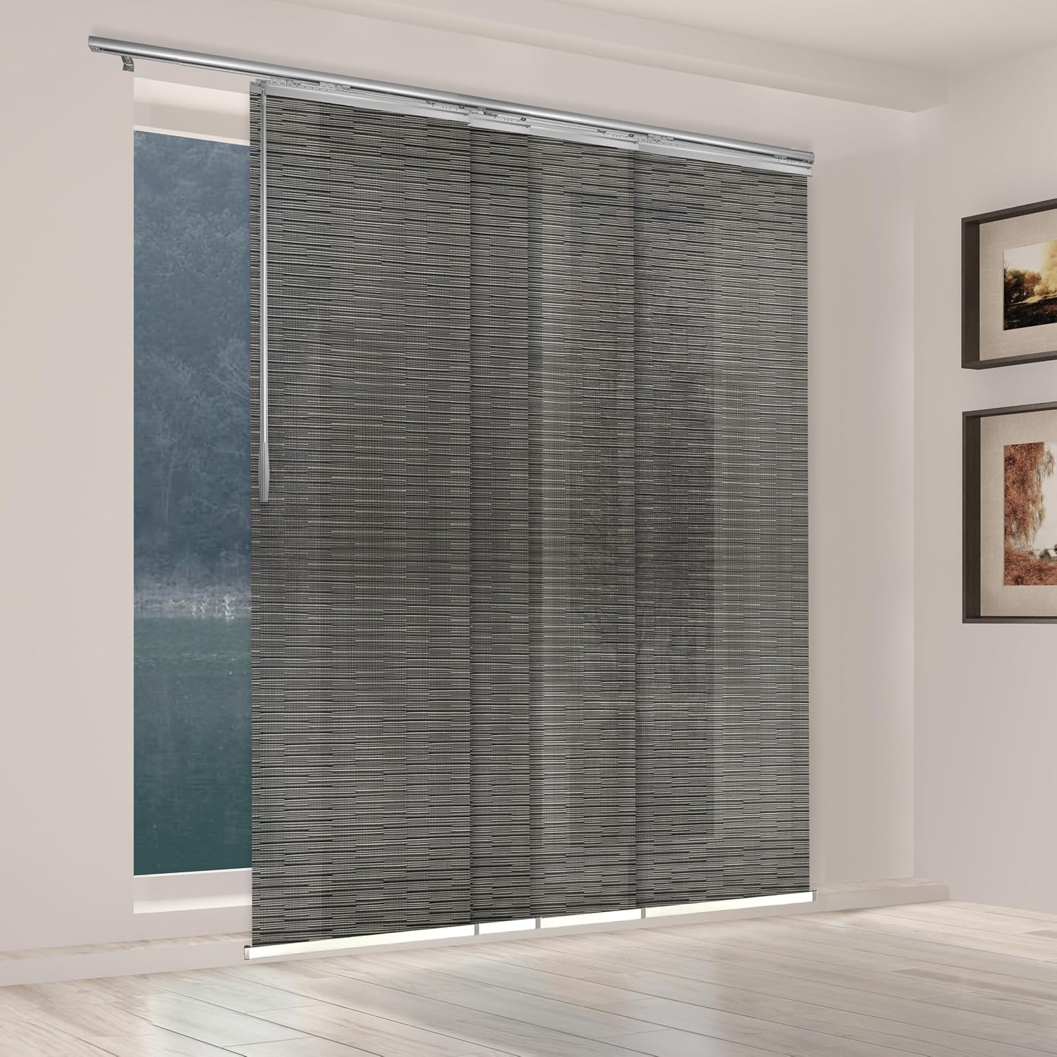 Theresa 4-Panel Single Rail Panel Track Extendable 48"-88" W x 94" H, Panel Width 23.5"